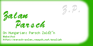 zalan parsch business card